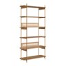 Estante Multiuso Oslo 180 Cm com 6 Prateleiras e Pé Metal Cor:hanover com Dourado - 3