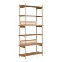 Ver imagem 3 de Estante Multiuso Oslo 180 Cm com 6 Prateleiras e Pé Metal Cor:hanover com Dourado