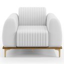 Ver imagem 4 de Poltrona Decorativa Base Gold Molino D06 Pu C-12 Branco