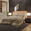 Ver imagem 5 de Cabeceira Queen Estofada com Led - Boucle Bege