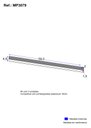 Ver imagem 3 de Kit 3 Puxadores 59,2cm para Balcão Cozinha 120cm Veneza Multimóveis Mp3079 Branco