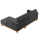 Ver imagem 3 de Sofá Living 200cm 3 Lugares com Chaise Direito Kayrós D05 Linho Chumbo - Mpozenato
