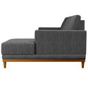 Ver imagem 6 de Sofá Living 200cm 3 Lugares com Chaise Direito Kayrós D05 Linho Chumbo - Mpozenato