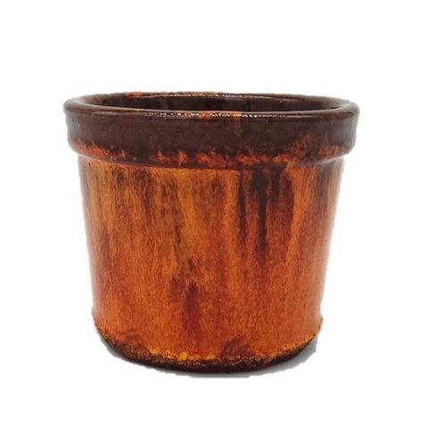 Vaso Mini Cachepot Laranja Fogo