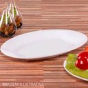 Ver imagem 3 de Travessa Oval Melamina Rasa 20x14cm Branca Servir Haus Concept Bandeja