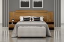 Ver imagem 1 de Cabeceira Cama Box Casal Royal com 2 Mesa de Cabeceira Nh Rei de Casa Cumaru