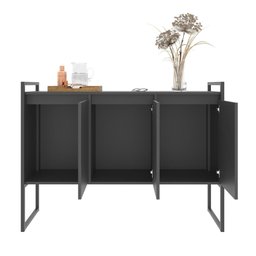 Balcão Buffet Aparador Industrial 3 Portas - Pedro Onix - 3