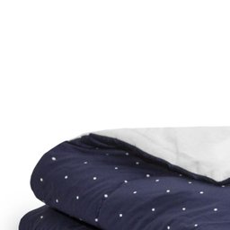 Edredom Para Berço E Mini Cama Tecido 100% Algodão Percal 150 Fios Moderninhos - Poá Marinho - 2