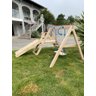 Escorregador Com Balanço Playground 83x145x170 De Madeira Móveis Rústicos Arpus - 1