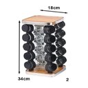 Ver imagem 2 de PORTA CONDIMENTOS TEMPERO SUPORTE GIRATORIO QUADRADO ORGANIZADOR COZINHA 20 POTES PREMIUM