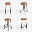 Ver imagem 2 de Banqueta Alta Cozinha e Área Gourmet Vik Estofada Couríssimo Whisky - Desk Design