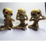Enfeite Decorativo Trio de Caveira Criativo Skull Esqueleto Resina Decoração - 6
