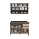 Ver imagem 3 de Cozinha Compacta Connect 4 Portas 2 Gavetas com Vidro 100% Mdf Ce800 Duna/cristal - Henn