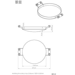 Kit Fogareiro 2em1 110.13 Disco Arado 43cm 051 e Tampa 160.2 - 6