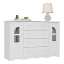 Ver imagem 2 de Cômoda Infantil 125cm 2 Portas com Vidro e 4 Gavetas Liz Multimóveis Mp4516 Branco