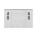 Ver imagem 7 de Cômoda Infantil 125cm 2 Portas com Vidro e 4 Gavetas Liz Multimóveis Mp4516 Branco
