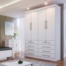 Guarda-Roupa Solteiro 4 Portas e 8 Gavetas Mônaco D'Doro Móveis - Branco D'Doro Móveis - 3
