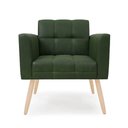 Ver imagem 6 de Poltrona Sala Decorativa Kit 2 Elisa Pé Palito Natural Sintético Pu Verde D03 - D’Rossi