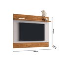 Ver imagem 4 de Painel Sala Icaraí para TV até 75 Polegadas 1 Prateleira Naturalle/Off-White