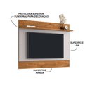 Ver imagem 3 de Painel Sala Icaraí para TV até 75 Polegadas 1 Prateleira Naturalle/Off-White