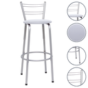 Ver imagem 1 de Banqueta para Balcão Flórida Prata Bistrô Ilhas Cozinha Gourmet Bares