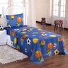 Jogo de Lençol Infantil Menino Esporte Futebol 3 Peças Estampado de Microfibra - 3