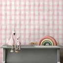 Ver imagem 1 de Papel de Parede Adesivo Xadrez Rosa Lavável Fosco 3m
