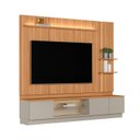 Ver imagem 4 de Estante para TV Modular até 75 Polegadas Iluminação em LED MDF 222CMX245CM Magnum Marrom