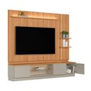 Ver imagem 5 de Estante para TV Modular até 75 Polegadas Iluminação em LED MDF 222CMX245CM Magnum Marrom