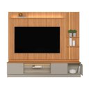 Ver imagem 2 de Estante para TV Modular até 75 Polegadas Iluminação em LED MDF 222CMX245CM Magnum Marrom