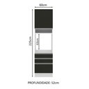 Ver imagem 2 de Torre Quente Madesa Glamy 1 Porta 3 Gavetas Branco Preto