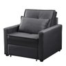 Poltrona Cama Solteiro Assento Dobrável Cinza Sleep - 3