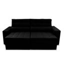 Ver imagem 6 de Sofá Retrátil Reclinável Arizona 2,30m Suede Velut Preto - King House
