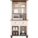 Ver imagem 7 de Armário de Cozinha Provençal 4 Portas 2 Gavetas 91cm Alegra S05 Off White Nogueira - Lyam Decor