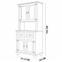 Ver imagem 6 de Armário de Cozinha Provençal 4 Portas 2 Gavetas 91cm Alegra S05 Off White Nogueira - Lyam Decor