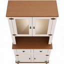 Ver mais imagens de Armário de Cozinha Provençal 4 Portas 2 Gavetas 91cm Alegra S05 Off White Nogueira - Lyam Decor
