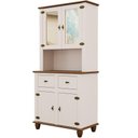 Ver imagem 2 de Armário de Cozinha Provençal 4 Portas 2 Gavetas 91cm Alegra S05 Off White Nogueira - Lyam Decor
