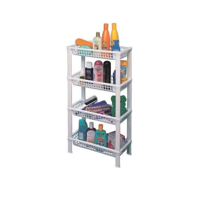 Cesto Organizador Multiuso 4 Andares Branco
