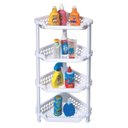 Ver imagem 1 de Cesto Porta Shampoo Cantoneira 4 Bandejas Branco