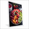 Quadro Salada de Frutas Vinil com Vidro Tamanho-moldura 20x20 Caixa Cor Branca - 1
