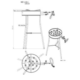 Kit Fogareiro com Tripé 60cm 110.1 e Disco Arado 38,5cm 056 - 3