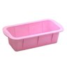 Forma Retangular Para Bolo Torta 25X12X7Cm Em Silicone Rosa - 2