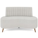 Ver imagem 5 de Sofá Chaise Living 2 Lugares 135cm para Sala Cayman K01 Bouclê Creme