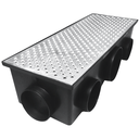 Ver imagem 2 de Ralo Drenagem de Água da Chuva 20x50 Alumínio Perfurado com Cocho Preto Modular