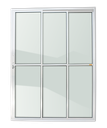 Ver imagem 1 de Porta de Correr Alumínio 3F. 210 x 180 V.Liso Branco Brimak
