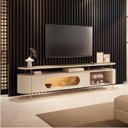 Ver imagem 2 de Rack Bancada Ária Champanhe Off White - Hb Móveis