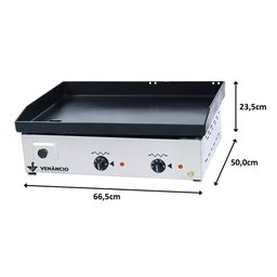 Chapa Lanche Elétrica 220v 3600w Ce65 Venâncio 65x50cm - 2