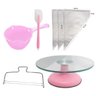 Kit Confeitaria Bailarina Vidro Rosa + Acessórios Para Bolo - 1