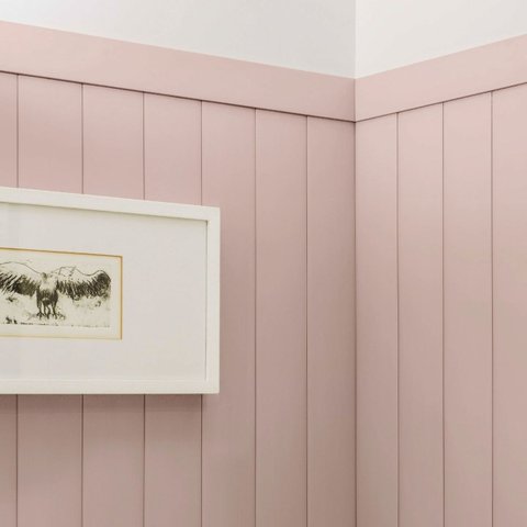 Revestimento de Parede Shiplap Ripado Vinilico 125x100cm:pink