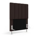 Ver imagem 2 de Cabeceira Nashira 90 para Cama de Solteiro A-011 Couro Marrom Aradecor